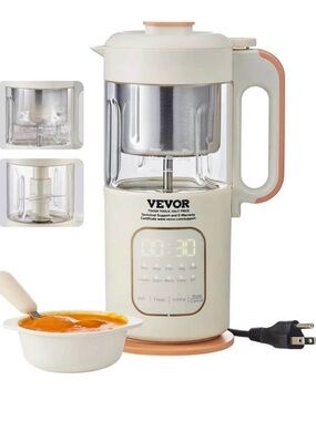 Cream Electric Baby Food Maker and Blender